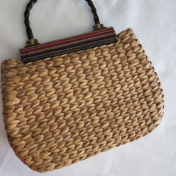 Boho straw summer beach bag - Picture 5 of 12